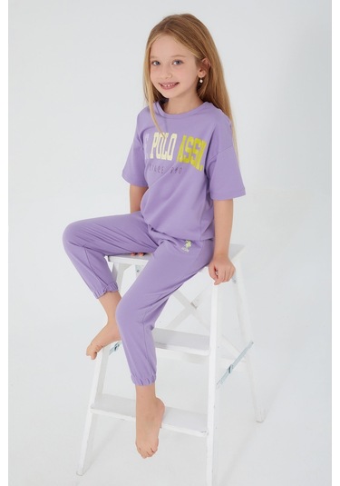 U.S. Polo Assn. Lila Kız Çocuk Pijama Takım Lila