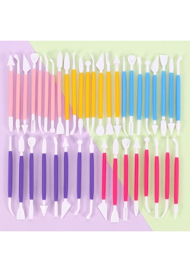 Sones 2 Set Oyma Kalemi Kek Fondan Oyma Bıçağı Yapımı Kesme Aleti 02023 Mavi