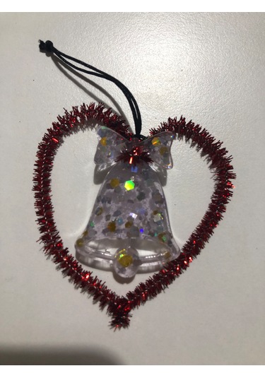 2 Li Kırmızı Kalpli Yılbaşı Çam Ağacı Süsü