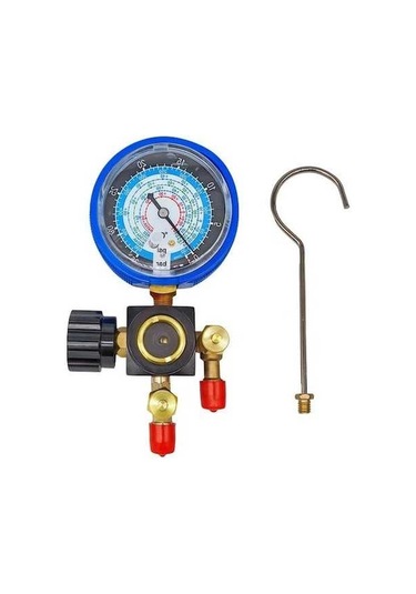 Pazly Mythtiger Çift Egzoz Basınç Gösterge Mavi 500 Psi Metal Gövde Hassasiyetli R410a R22 R134a R404a Soğutma Sistemleri
