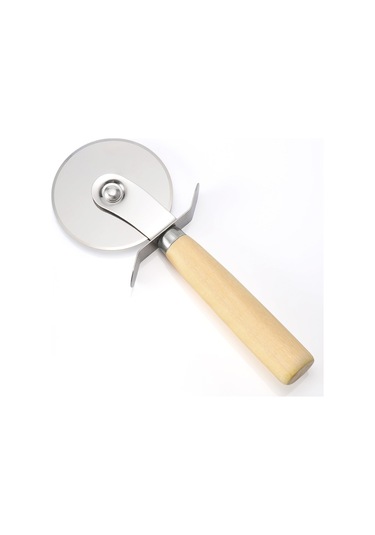 Cbtx Paslanmaz Çelik Pizza Ocağı Pizza Tekerleği Bıçağı Ve Kek Bıçağı Ahşap