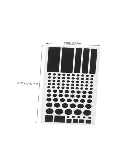 Kangvka Siyah Işık Engelleme Sticker, Pvc Otomatik Yapışkan, Işığı Gizleyici Film, 2 Adet Kesik + Tam - 20.7x11cm Siyah
