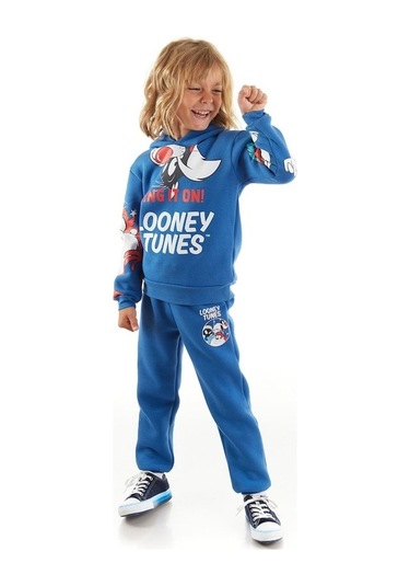 Looney Tunes Lisanslı Erkek Çocuk Eşofman & Sweatshirt İndigo