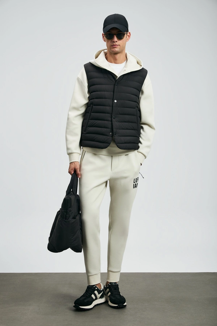 Lufian Erkek Soon Kaz Tüyü Yelek 112130027 Siyah Siyah