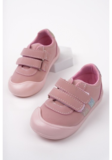 Muggo Toffy Cırtlı Günlük İlk Adım Bebek Spor Ayakkabı Pudra