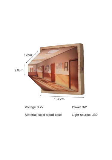 3d Stereoskopik Görsel Duvar Lambası Başucu Dekoratif Lambaları B Diğer