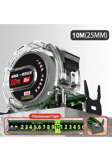 10m X25mm-mezur 5 7 10 Metre Hassas Ve Dayanıklı Ölçüm Cetveli Ölçüm Bandı Hassas Ve Net