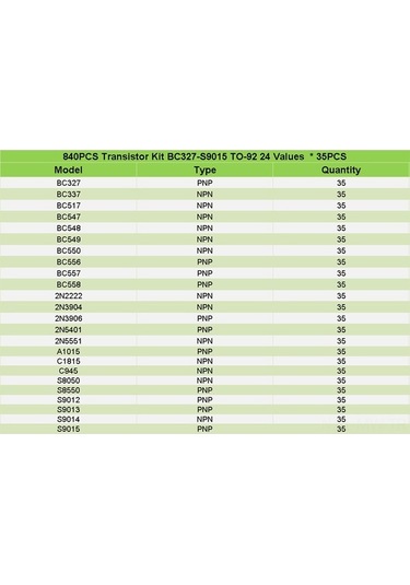Ebitda 840 Adet Npn/pnp Güç Transistörü Seti - Siyah Plastik Ve Metal Kasa, 260g Ağırlık, Tam Koleksiyon