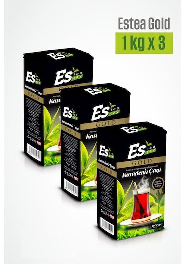 Es Tea Gold Siyah Dökme Çay 3 x 1 KG