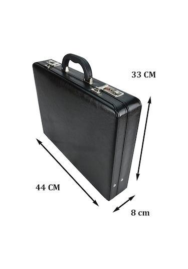 James Bond Klasik Evrak Çantası Şifreli Kilit 8 Cm Siyah