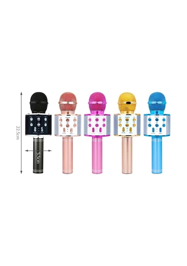 Periboia Kablosuz Hoparlörlü Bluetooth Karaoke Mikrofonu