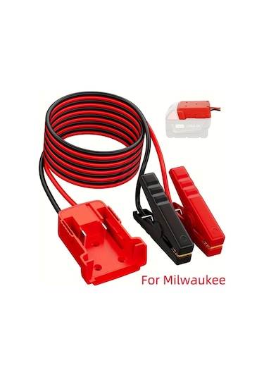 Xuweiwei Milwaukee Ve M18 İçin 20v Sarı Güç Tekerlekli Pil Adaptörü 18288 Cm Atlama Kablosu Kelepçeleri Taşınabilir Akü Başlatıcı