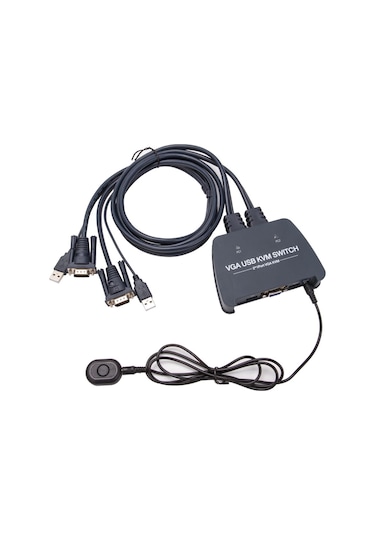 Vcom Dd211 2K 2 Port Vga 1080P@60Hz Plastik Kasa Kvm Switch