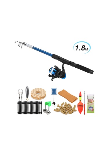 Leezsing Balıkçılık Tam Seti: 1.8m Kamış, 5.2:1 Oranlı Makara Ve Aksesuarlar Başlangıçcılar İçin