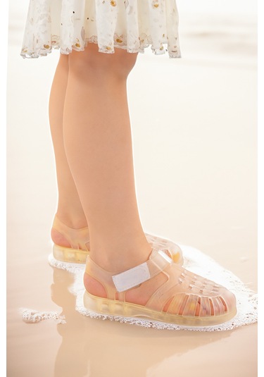 Kiko Kids Fina Günlük Deniz Havuz Plaj Kız Çocuk Sandalet Ayakkabı Şeffaf