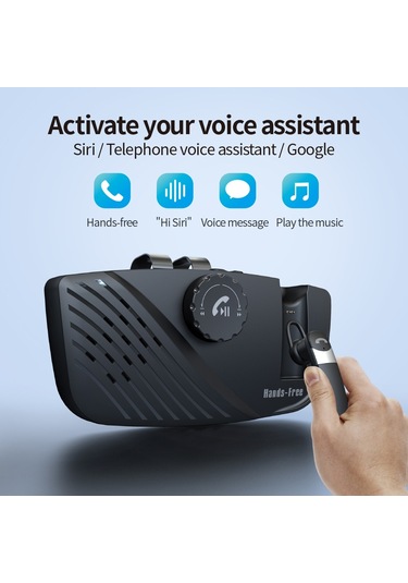 Cbtx Sp16 2'si 1 Arada Taşınabilir Güneşlik Eller Serbest Bluetooth Hoparlör Akıllı Titreşim Güç Açık Kablosuz Araç Kiti