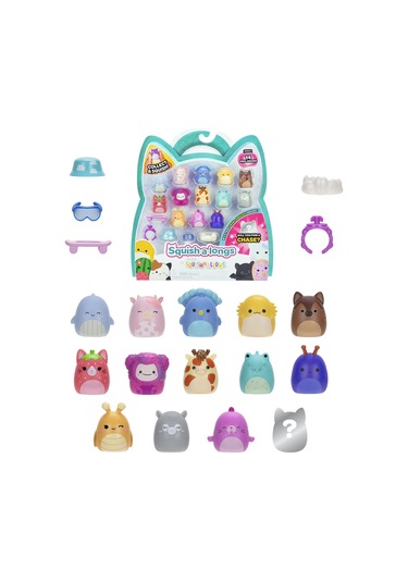 Squish-a-longs 14 Figür + Yüzük Set Seri 2 Al0066
