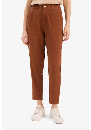 DeFacto Paperbag Gabardin Kumaş Pantolon Cepli Standart Paça S2790AZ25SPBN349