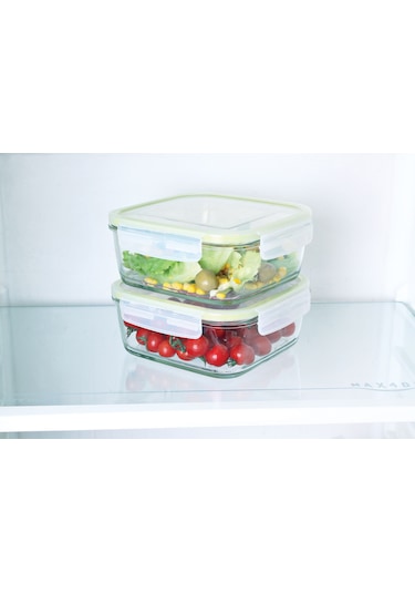 Glassco Lock 670 CC Temperli Kilitli Yuvarlak Cam Saklama Kabı