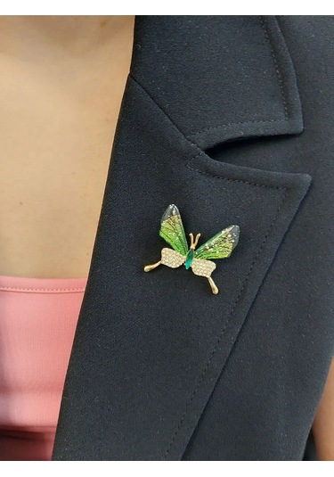 Fashion Jewelry Kelebek Broş 292544138 Yeşil