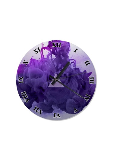 Mor Duman Akarlı Duvar Saati (408136424) Çok Renkli
