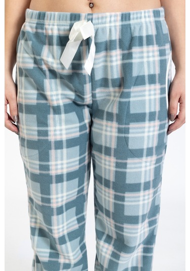 Kadın Polar Kışlık Eşofman Alt Waynap Polar Alt- Turkuaz