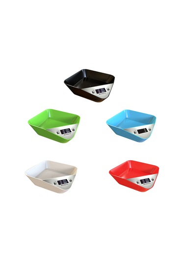 Homyl Dijital Mutfak Terazisi 5kg Plastik Pişirme Gıda Tartı Beyaz