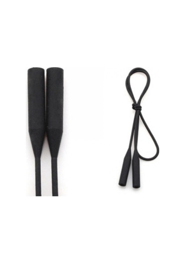 Silikon Gözlük Askısı Zinciri Kaymaz Kordon Tutucu Boyun Gözlük Dize İpi Siyah