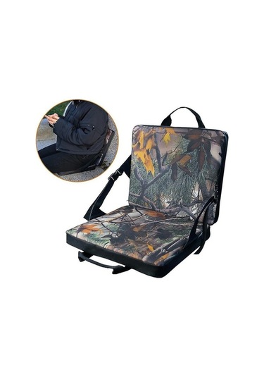 Bloomnest Katlanır Yastık Sırt Desteği Su Geçirmez Sandalye - Altın-siyah, Stadyum, Piknik, Kamp, Taşınabilir Altın - Siyah