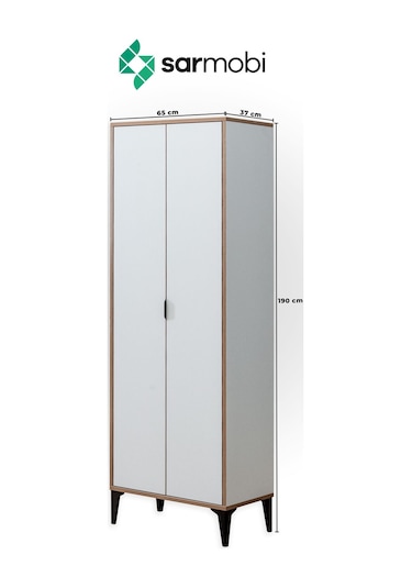 Sarmobi Arden 2 Kapaklı Çok Amaçlı Dolap Beyaz