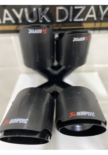 Akrapovic Karbon Egzoz Ucu Çift Çıkış 100mm Sağ Sol Set --mayukd