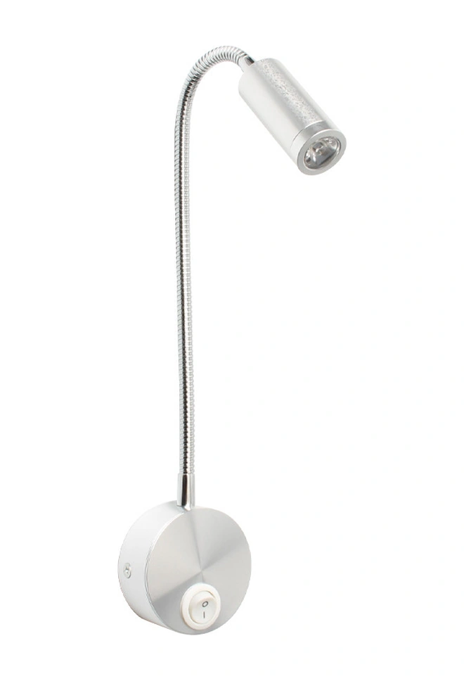 Wezone Siyah 3w Led Boyunlu Duvar Lambası, Islak Beyaz Işık, Okuma Için, Otel/yatak Odası, Anahtarlı Siyah