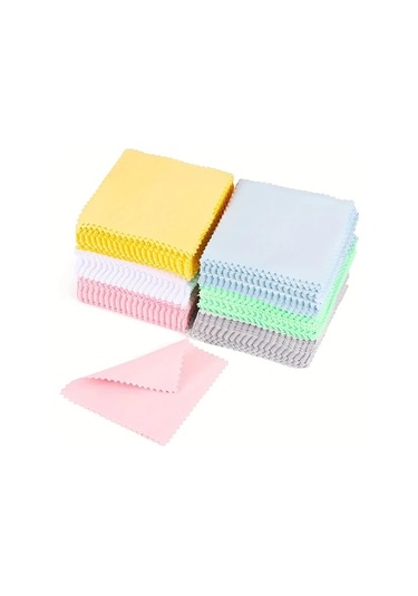 Fochsia 50 Parça Süet Gözlük Temizleyici Mikrofiber Lens Cep Telefonu Ekranı Temizleme Bezi