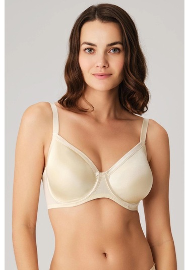 Balenli Desteksiz Dolgusuz Toparlayıcı Günlük Klasik Küçültücü Sütyen Beyaz