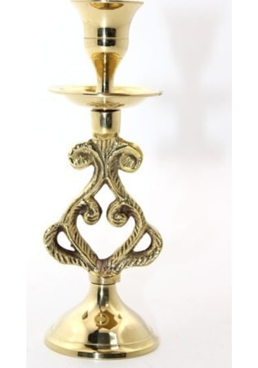 Tekli Pirinç Şamdan Model 5