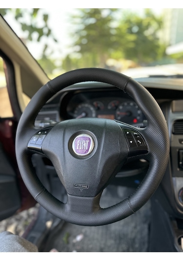 Fiat Linea Tuşlu Araca Özel Direksiyon Kılıfı Siyah