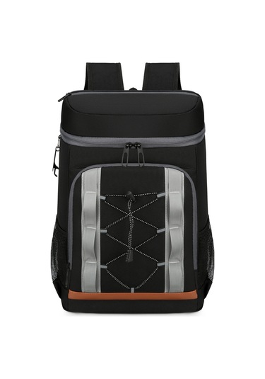 Lemestar Sıcak Soğuk Tutan Çift Katlı Alüminyum Folyolu Dış Mekan Piknik Sırt Çantası - Su Geçirmez Oxford Kumaşı 20 Adetten Logo Özel Tasarım Siyah