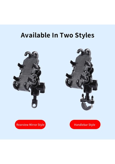 Springsun Motosiklet Telefon Tutucu, 360 Dönebilen Ayarlanabilir Bisiklet Telefon Tutucu Motosiklet Gidonu Telefon Braketi 4''-6.7'' Telefonlar İçin