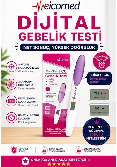 Meicomed Qrtest Dijital Gebelik Testi 3
