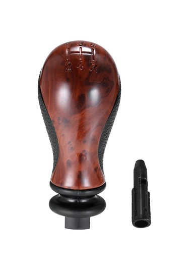 Dianziye Citroen C5/xsara Picasso Vites Topu Ahşap Siyah 19mm Delik Ve Adaptörlü Kolay Kurulum 2001-2008/1999-2010 Kahverengi