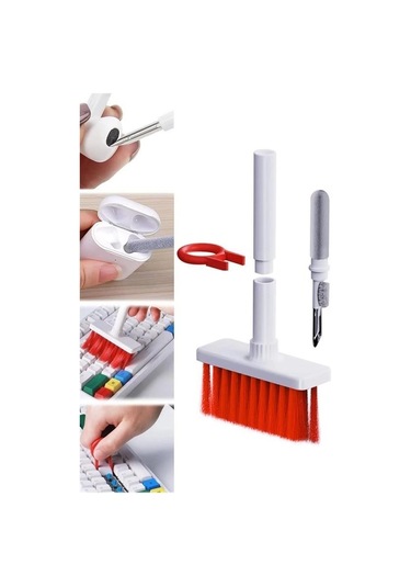 Zmc Bilişim Çok Amaçlı Kırmızı Hassas Fırça Başlıklı Bilgisayar Laptop Temizleme Fırçası