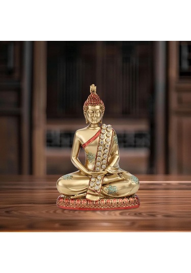 Suntek Tayland Buda Heykeli Çiftlik Evi Tatil Yemek Odası 14x7.5x19.5 Cm