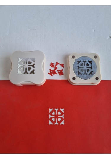 Mıknatıslı Her Yöne Delebilen Şekilli Delgeç Bordürlü Kalp Deseni Kesen Punç Çok Renkli