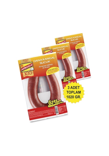Dana Kangal Sucuk 340 Gr. Üçlü Paket Toplam 1020 Gr.
