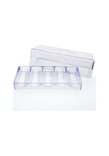 Poker Cips Kutusu Akrilik Ince Cips Şeffaf Kutu Casino Kumar Cips Saklama Kutusu Kapaklı Para Koleksiyonu Tutucu Kutuları