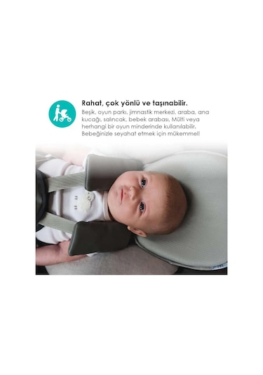 Bblüv Pilö Düz Kafa Yastığı Gri
