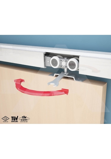 Albatur 120 Kg Ayarlı Halatlı Senkronize Sürgülü Kapı Sistemi