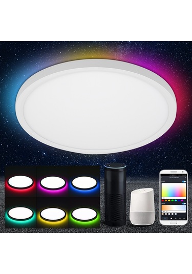 Neoglint Ac110-277v 24 W 12" Rgb+cct Led'ler Tavan Led Işığı Beyaz Beyaz