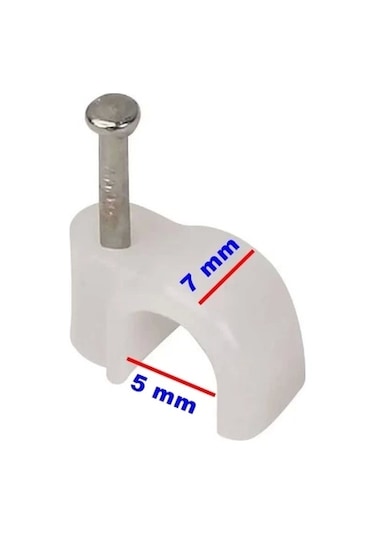 Beton Çivili Kablo Tutturma Kroşe No:1 10 Lu Paket