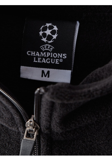 Galatasaray Ucl Erkek Yarım Zip Sweatshirt E252226 Siyah